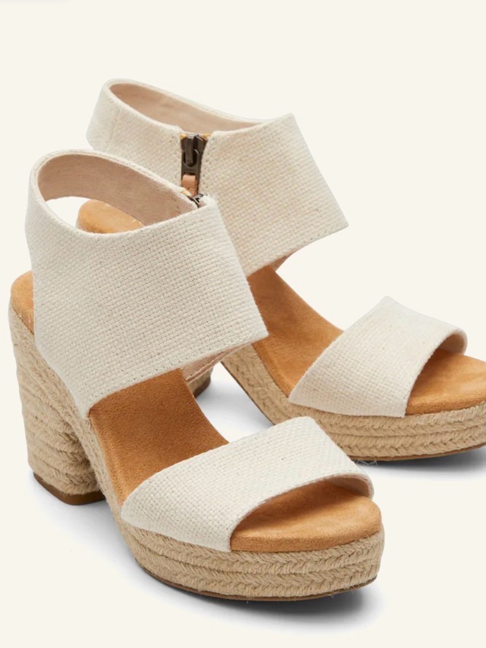 New Toms Majorca Rope Platorm Sandals - Picture 3 of 5